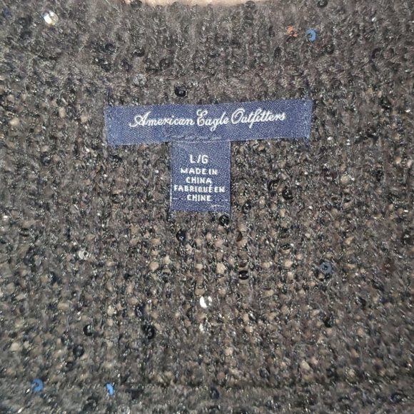 American Eagle Outfitters sequined sweater size La - Picture 7 of 13